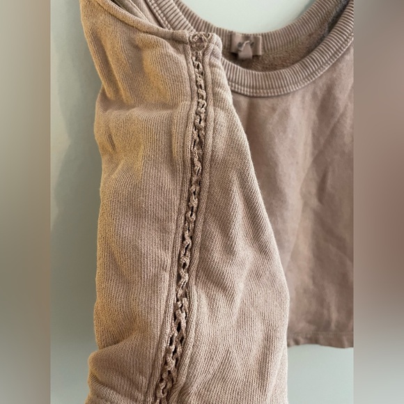 Aerie Brown Sweatshirt Material Tank Top - Picture 3 of 4